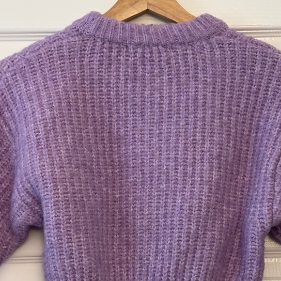 Zara Crew Neck Cropped Sweater - Lilac/Lavender Size S - Picture 6 of 9